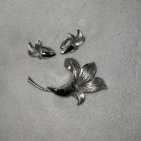 Beautiful Brooch and clip on earring set - Picture 1 of 3